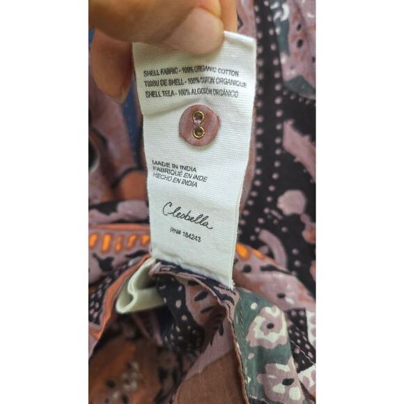 CLEOBELLA Karla Mixed Floral Organic Cotton Voile Top In Mirag size 2 - Picture 4 of 4